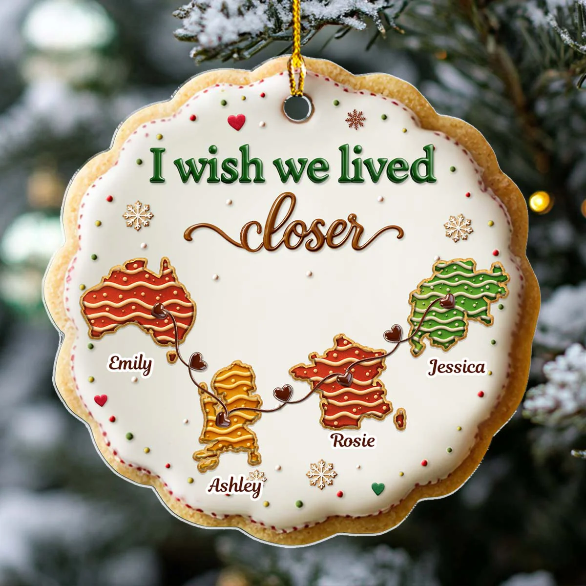 Sweet Friendship Ver 2 - Personalized Custom 3D Effect Acrylic Ornament - Image 5