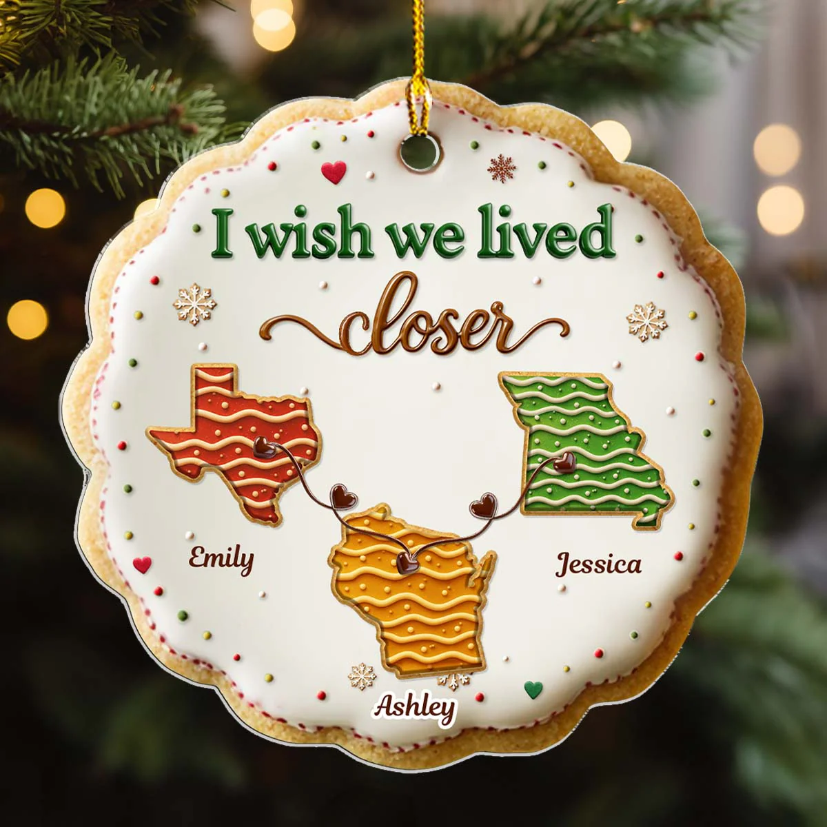 Sweet Friendship Ver 3 - Personalized Custom 3D Effect Acrylic Ornament - Image 3