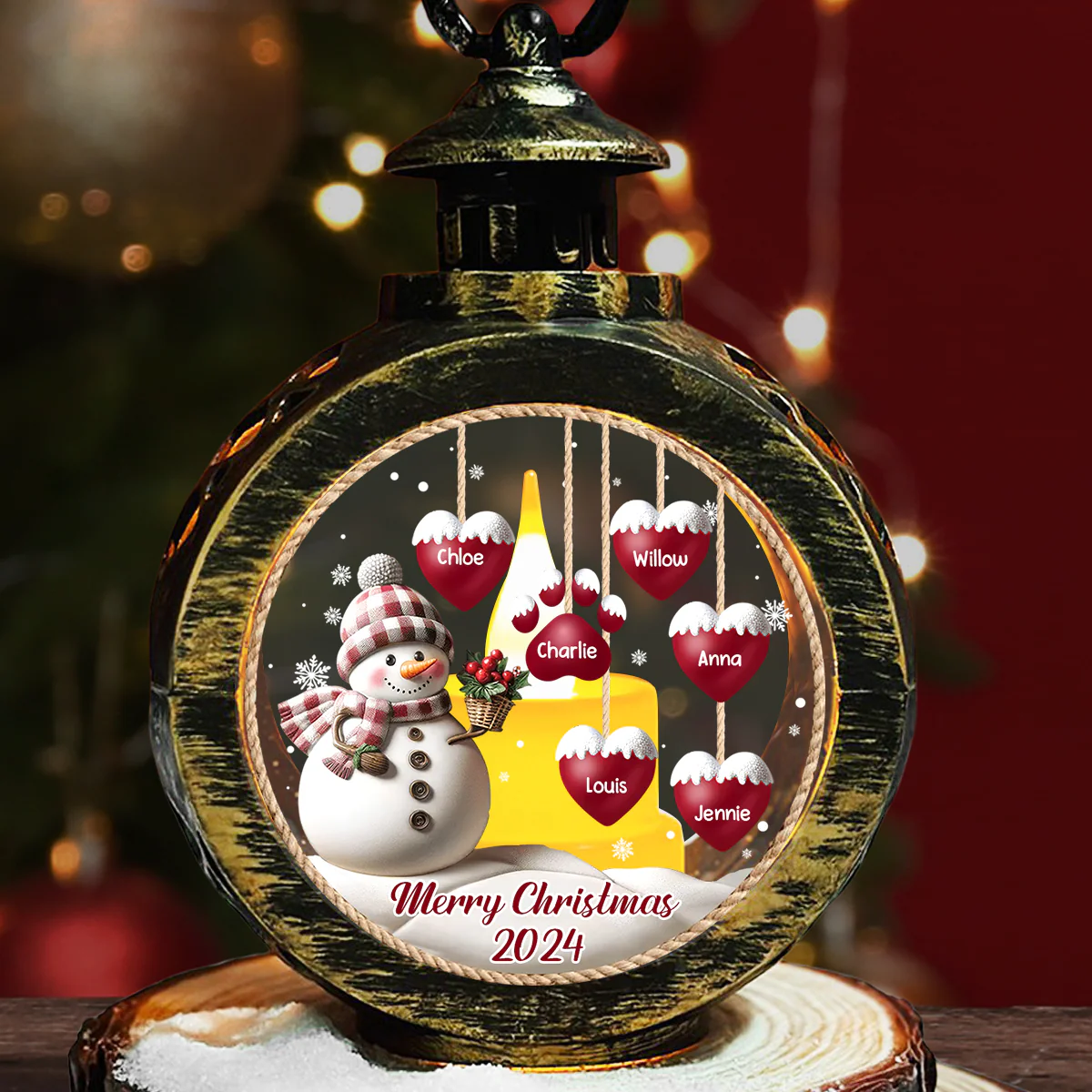 Sweet Heart - Personalized Custom Christmas Lantern - Image 2