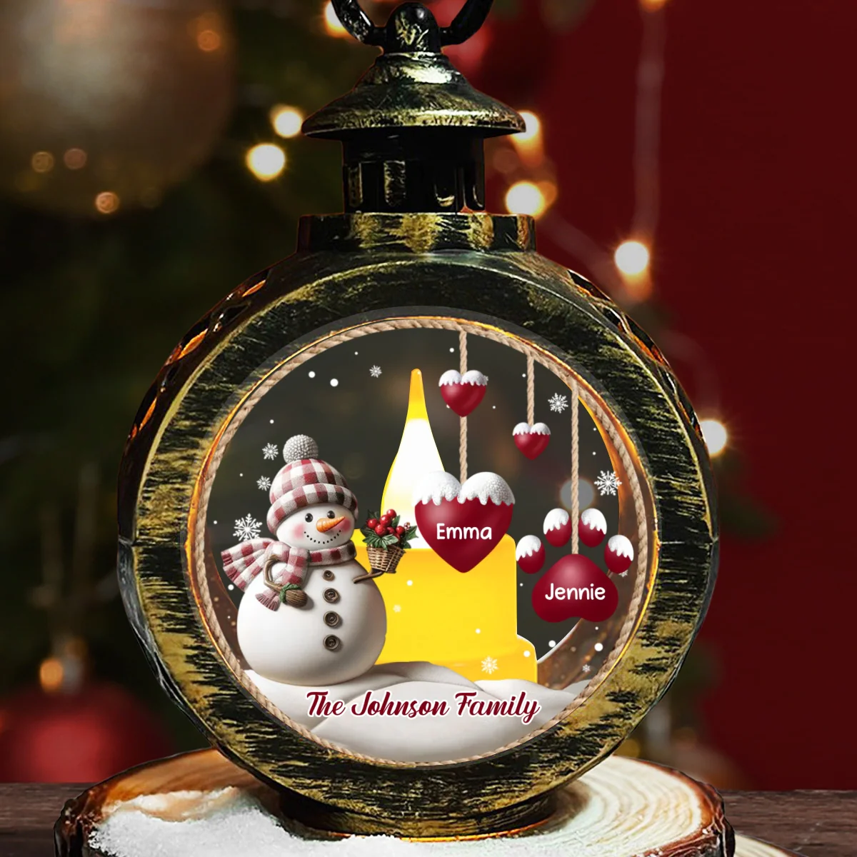 Sweet Heart - Personalized Custom Christmas Lantern - Image 7