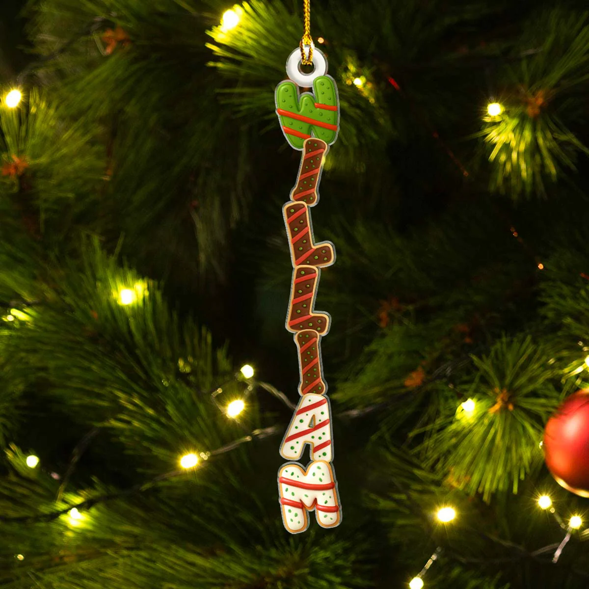 Sweet Letters Christmas - Personalized Custom Acrylic Ornament - Image 4
