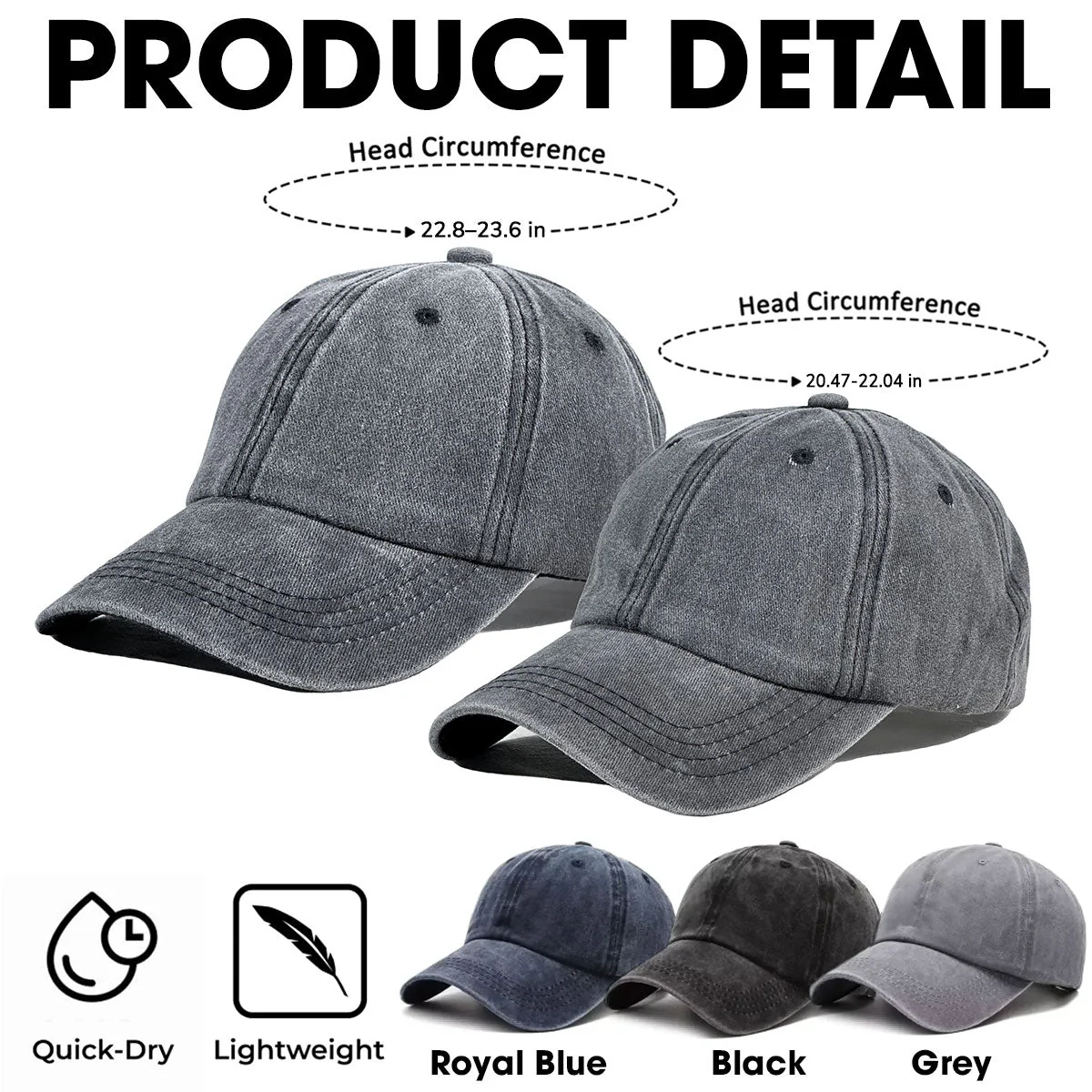 Sweet Little Love - Personalized Custom Vintage Washed Denim Cap - Image 6