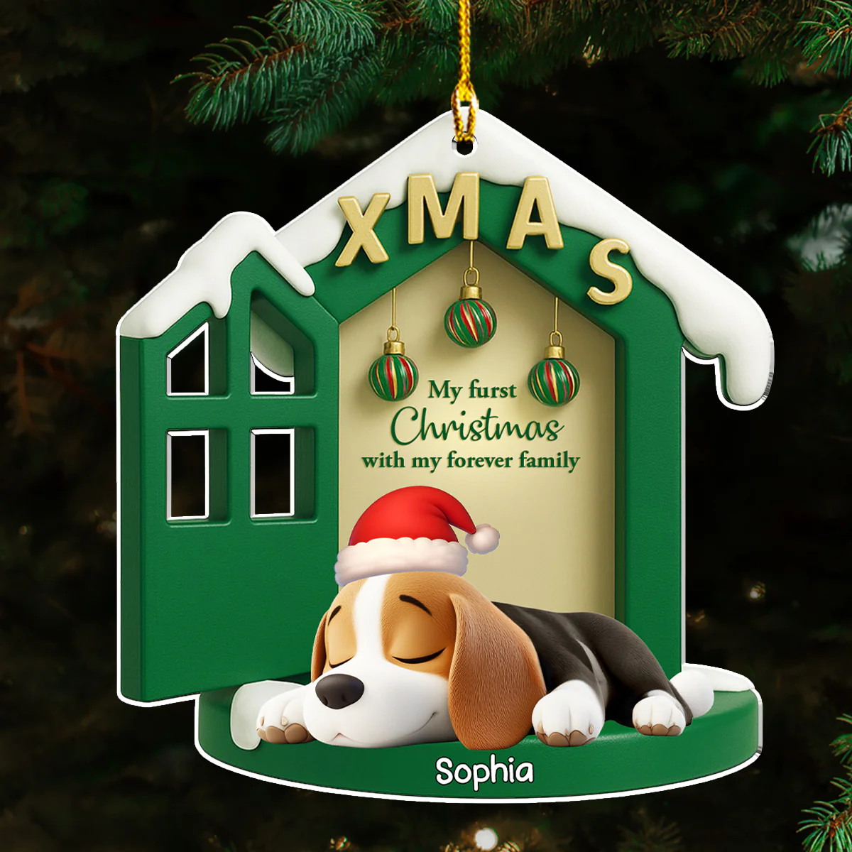 Sweetest Home Ever - Personalized Custom 3D Effect Acrylic Ornament