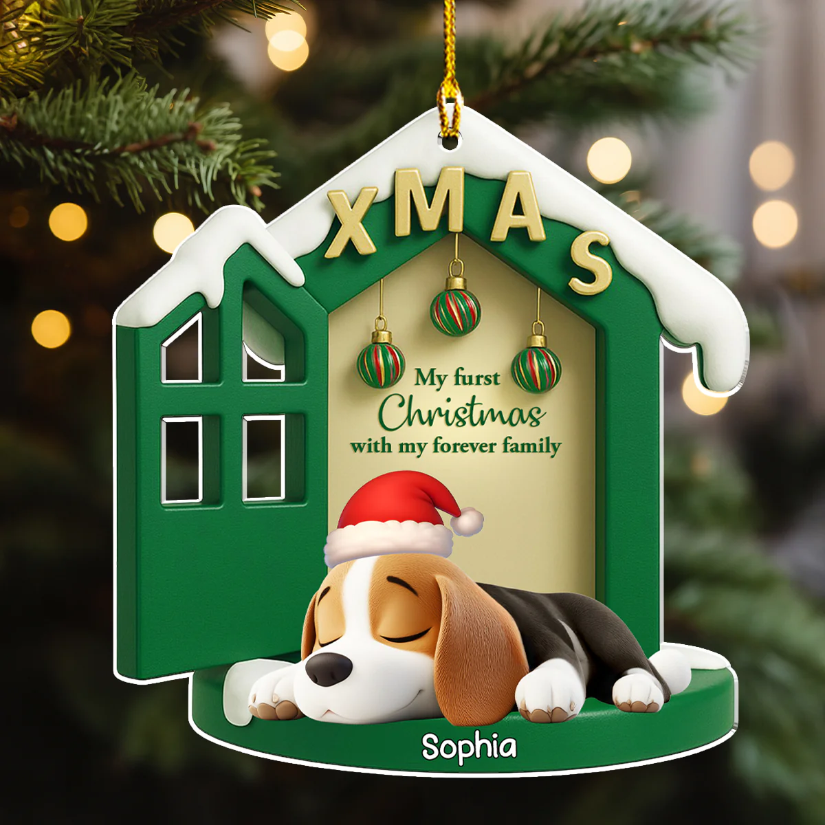 Sweetest Home Ever - Personalized Custom 3D Effect Acrylic Ornament - Image 2