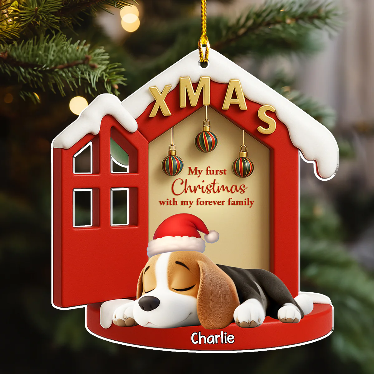 Sweetest Home Ever - Personalized Custom 3D Effect Acrylic Ornament - Image 3