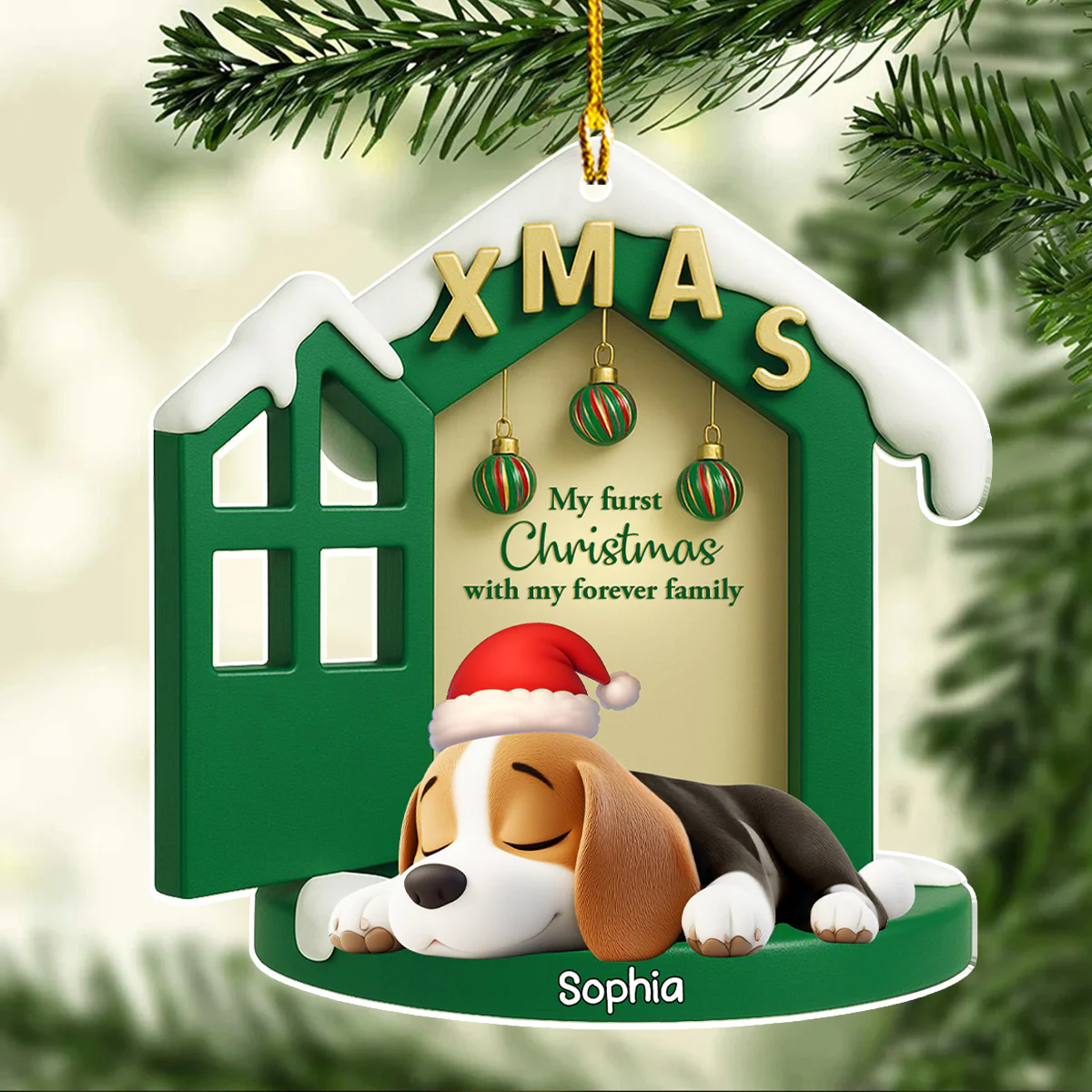 Sweetest Home Ever - Personalized Custom 3D Effect Acrylic Ornament - Image 4