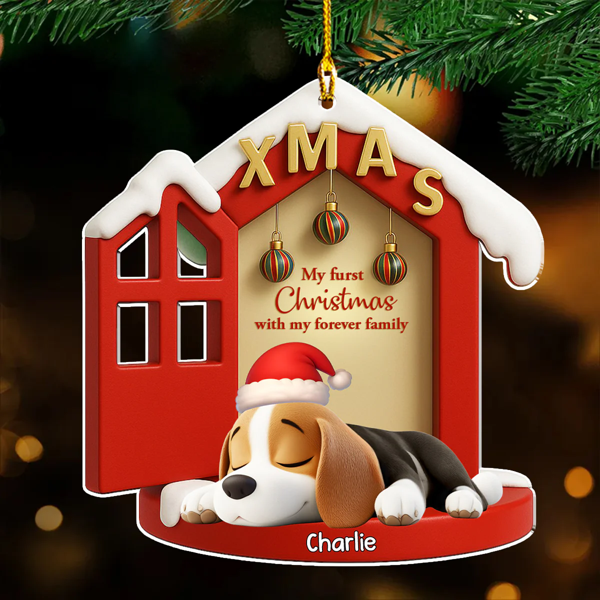 Sweetest Home Ever - Personalized Custom 3D Effect Acrylic Ornament - Image 5
