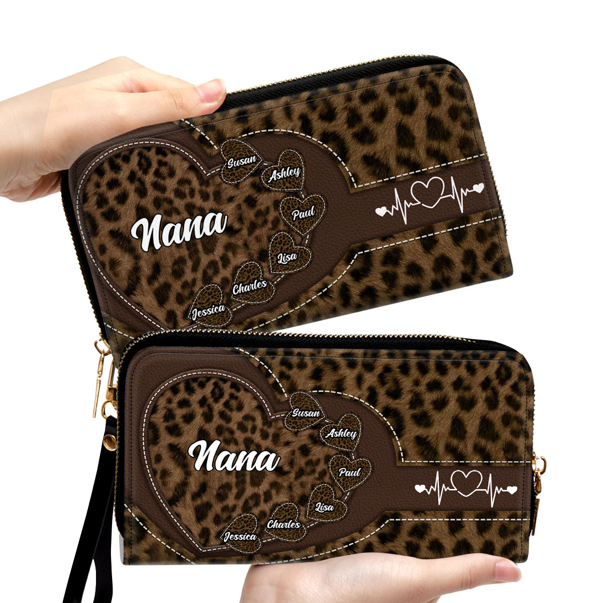 Sweetheart Of Grandma - Personalized Custom Leather Wallet - Image 2