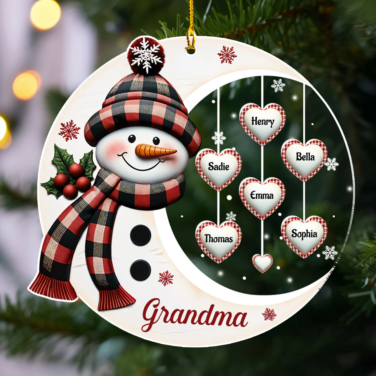 Sweetheart Of Nana - Personalized Custom Acrylic Ornament - Image 4