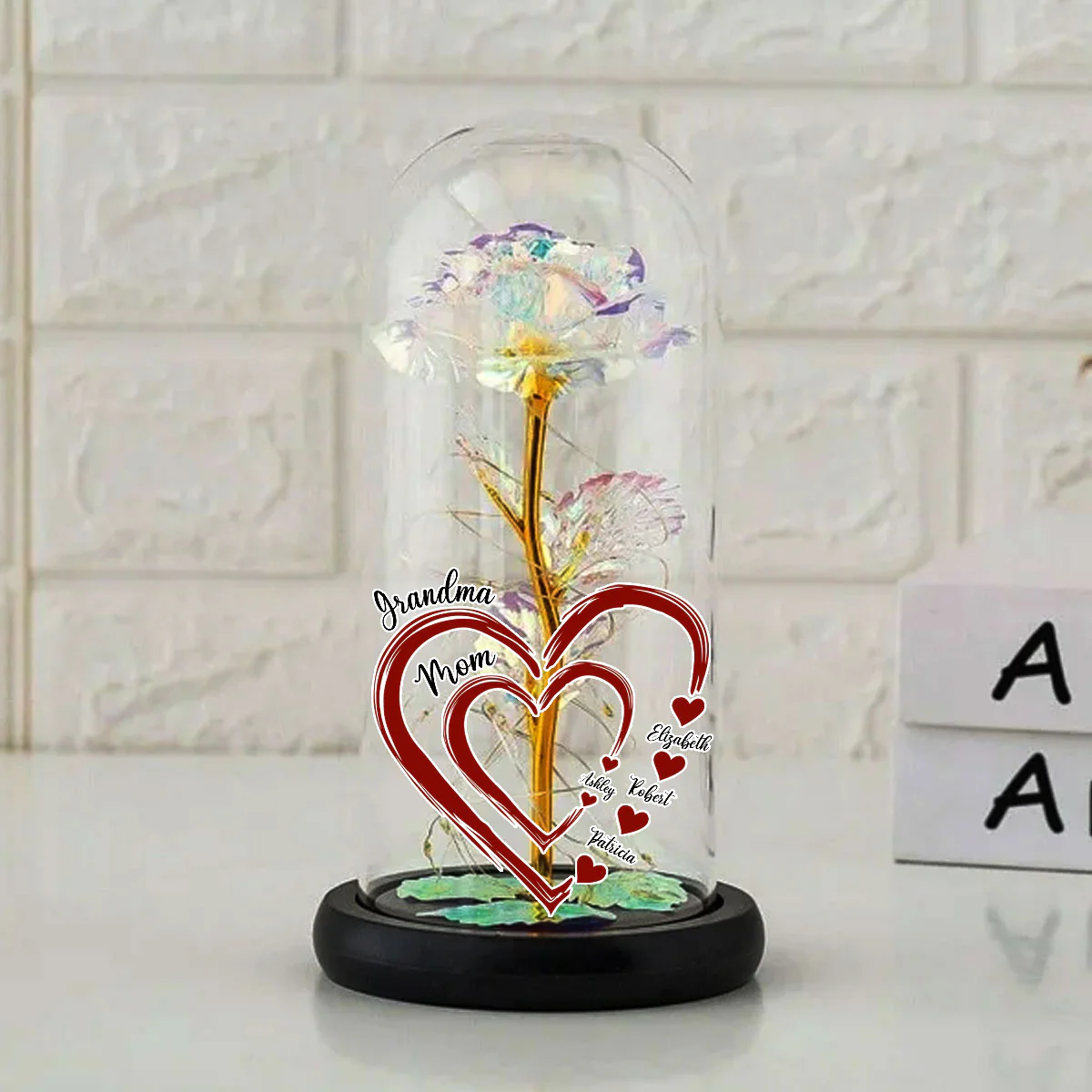 Sweethearts Of Mom - Personalized Custom Sparkly Rose - Image 3