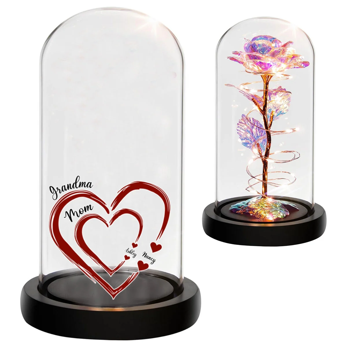 Sweethearts Of Mom - Personalized Custom Sparkly Rose - Image 6