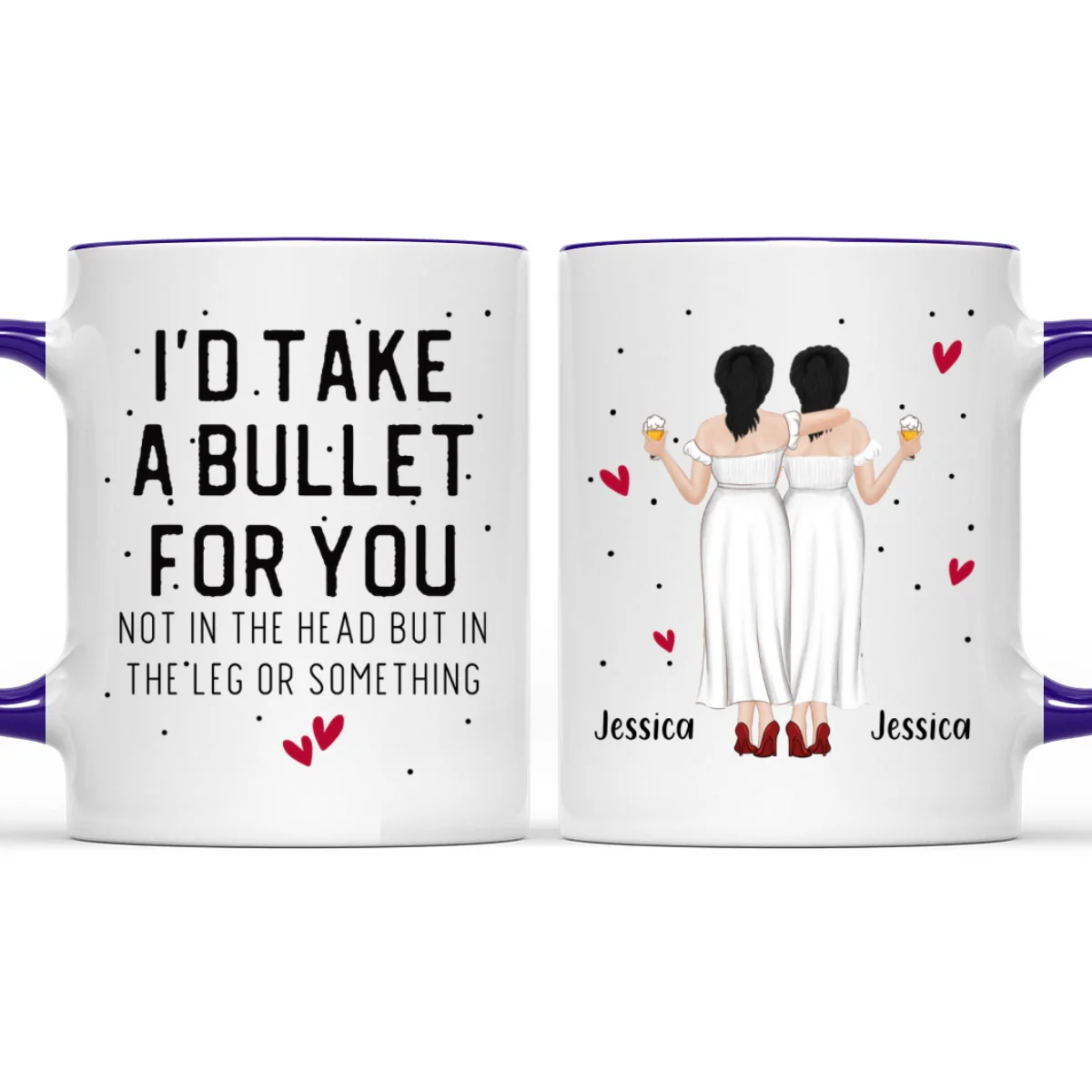 Take A Bullet For You - Personalized Custom Accent Mug - Image 9
