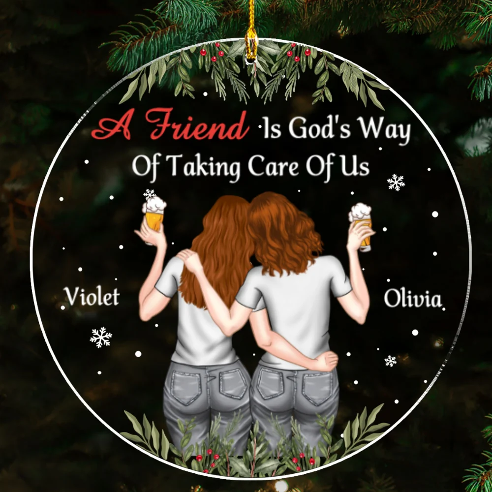 Taking Care Of Us - Personalized Custom Acrylic Ornament - Image 5