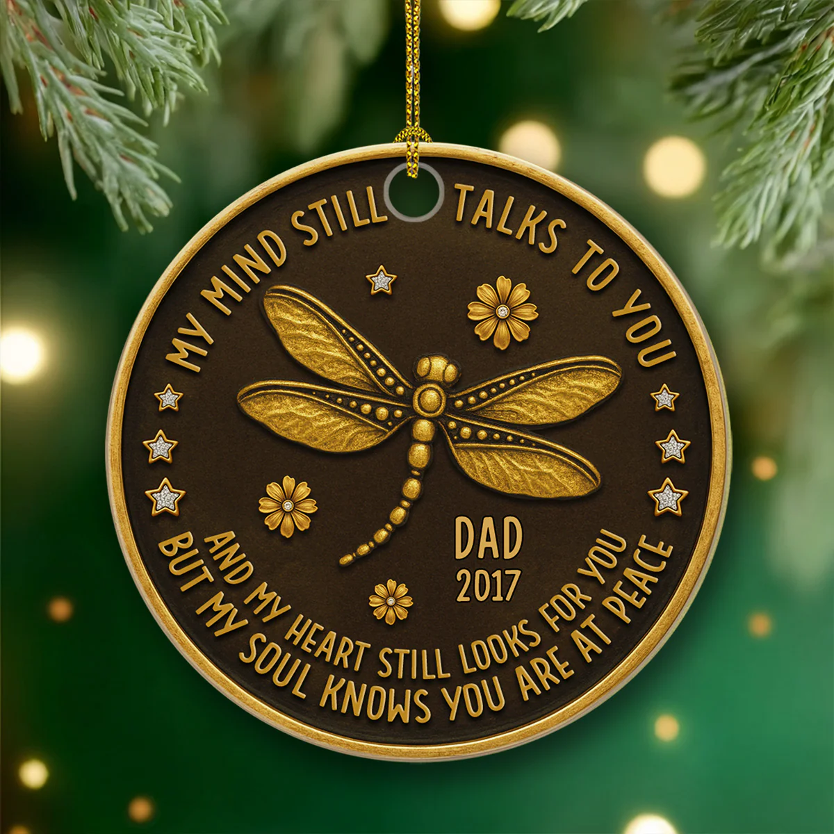 Talk To You Forever - Personalized Custom Ceramic Ornament - Image 3