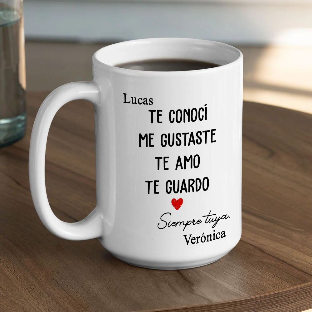 Te Conocí, Me Gustaste - Taza Personalizada de Café - Image 5