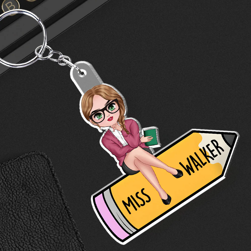 Teaching Is My Jam - Personalized Custom Acrylic Keychain - Image 3