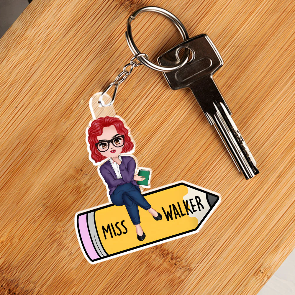 Teaching Is My Jam - Personalized Custom Acrylic Keychain - Image 4