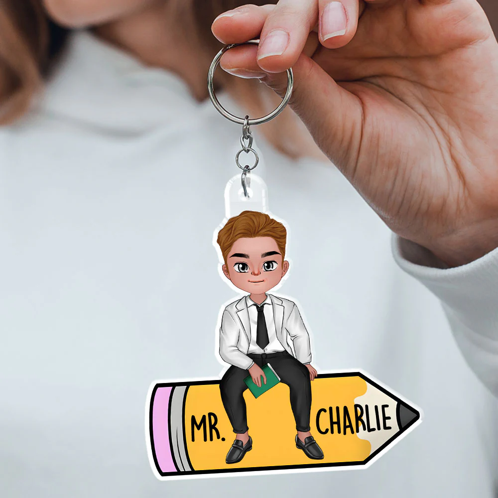 Teaching Is My Jam - Personalized Custom Acrylic Keychain - Image 5