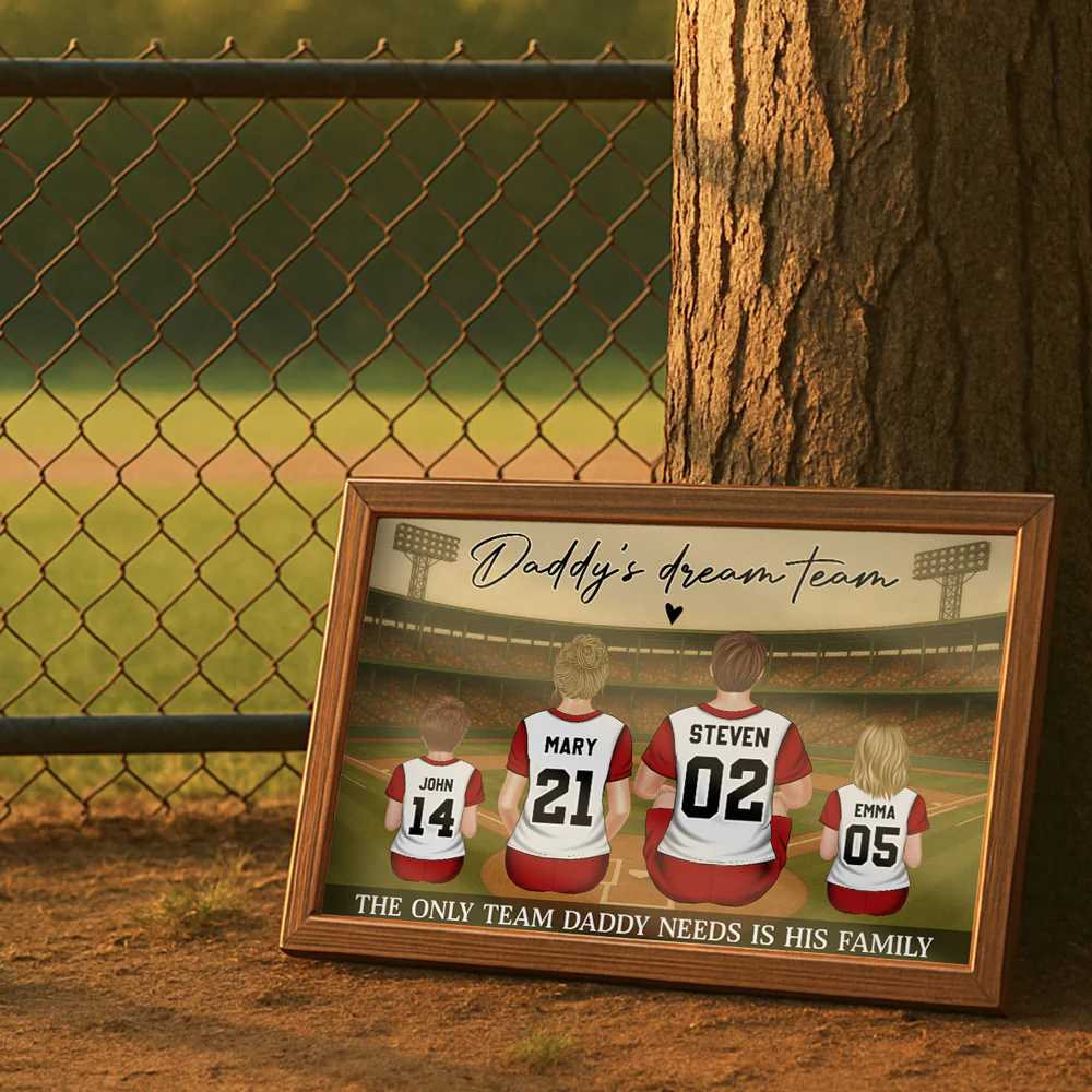 Team Daddy Built With Love - Personalized Custom Poster - Image 4