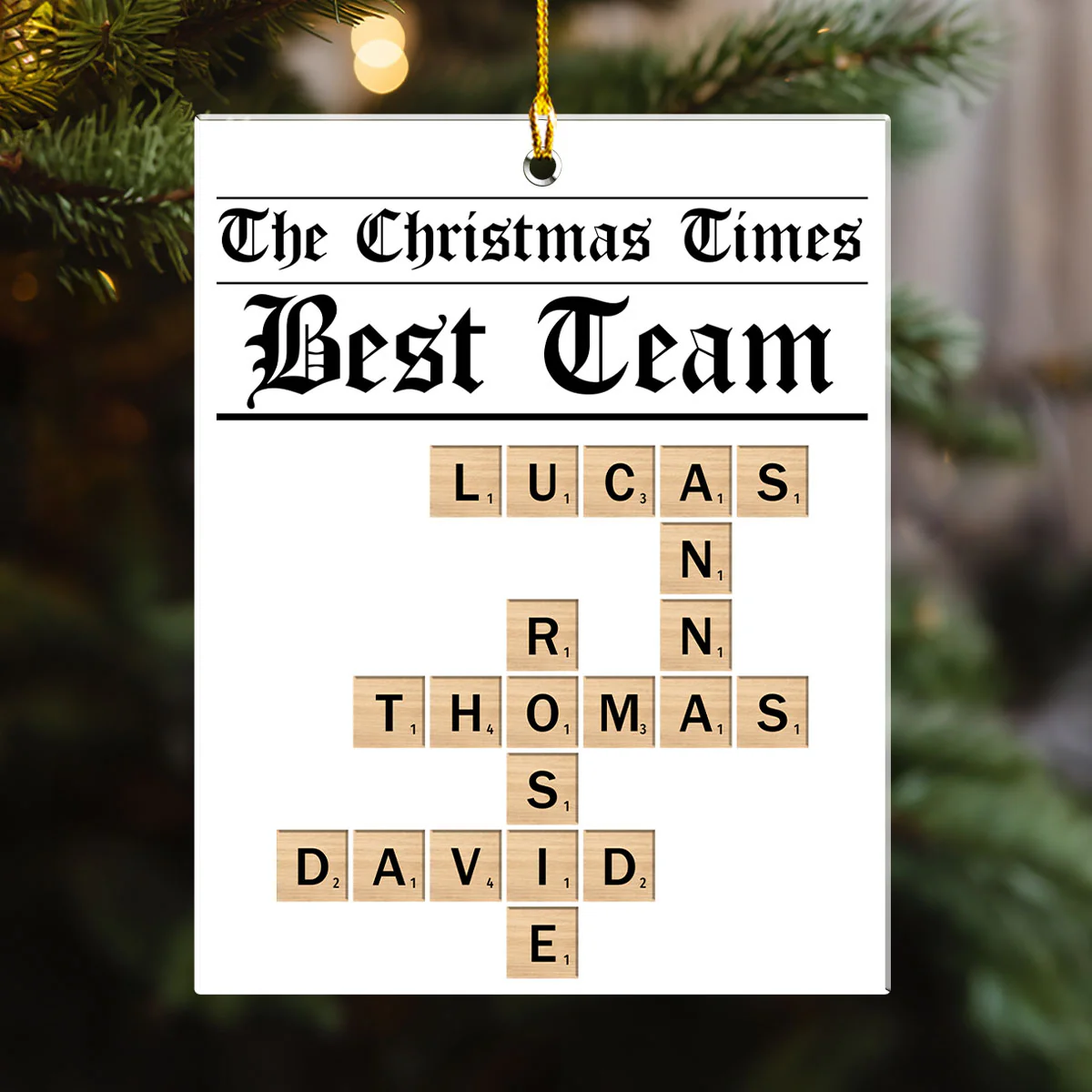 Team Of The Year - Personalized Custom Acrylic Ornament - Image 2