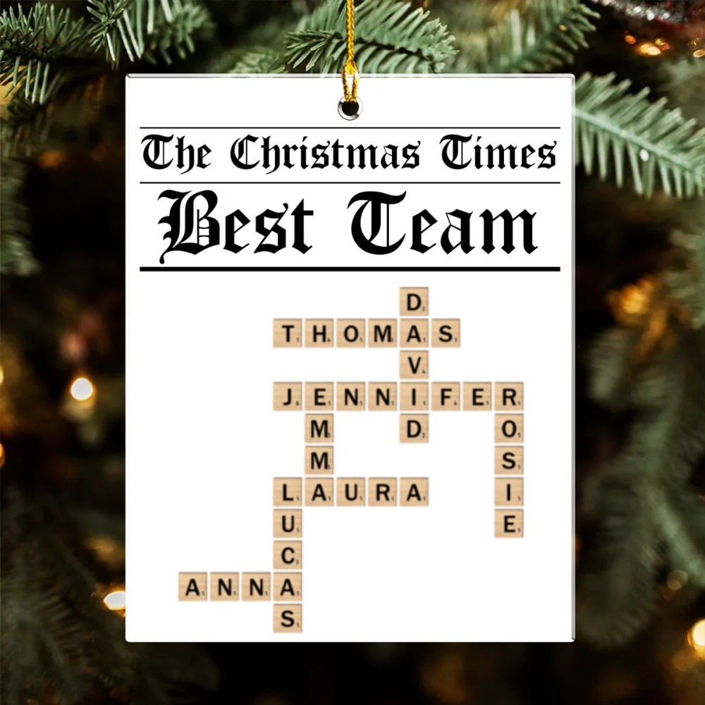 Team Of The Year - Personalized Custom Acrylic Ornament - Image 6