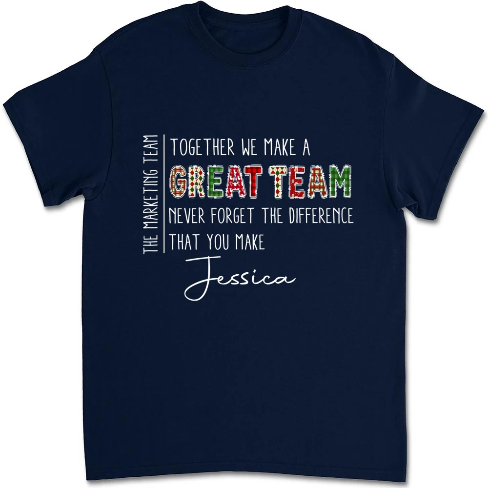 Teamwork Makes The Dream Work - Personalized Custom Shirt - Image 10