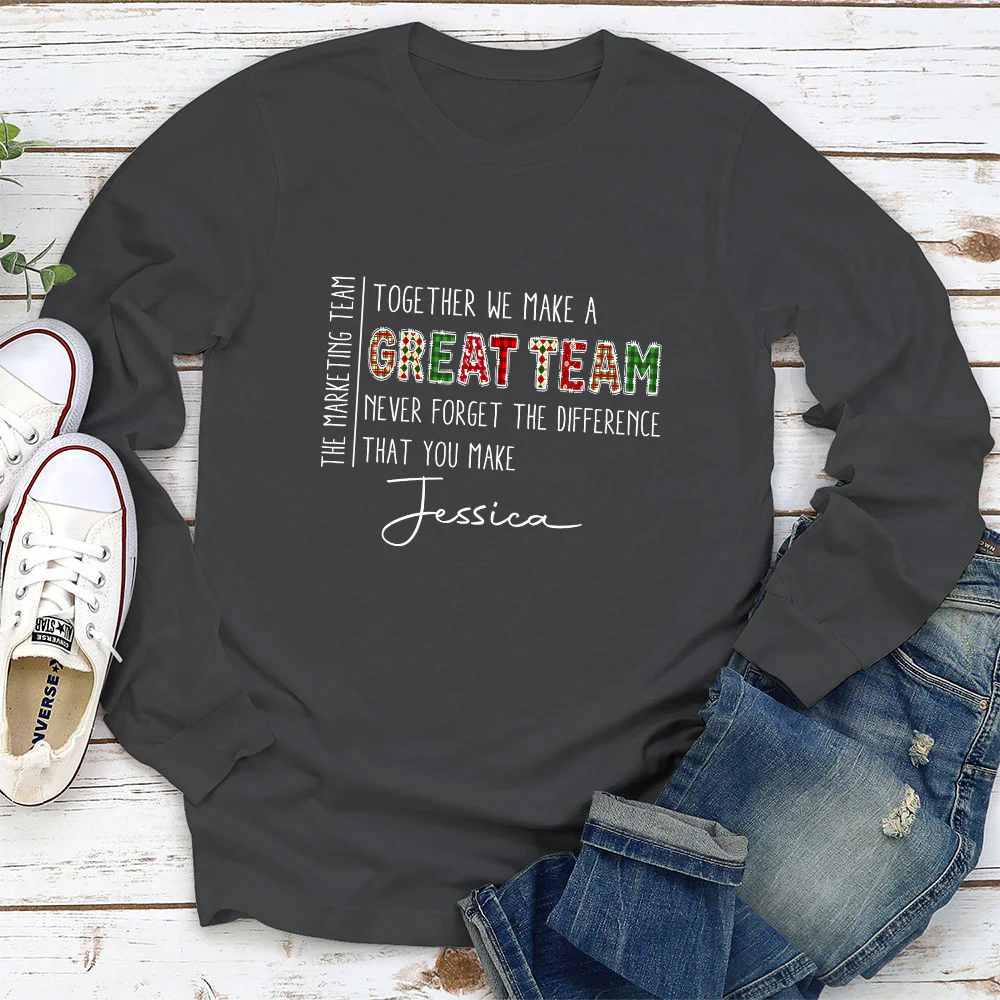 Teamwork Makes The Dream Work - Personalized Custom Shirt - Image 5
