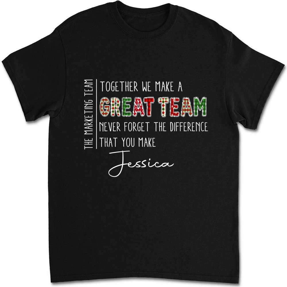 Teamwork Makes The Dream Work - Personalized Custom Shirt - Image 7