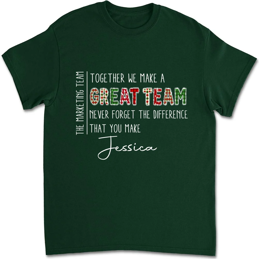 Teamwork Makes The Dream Work - Personalized Custom Shirt - Image 9