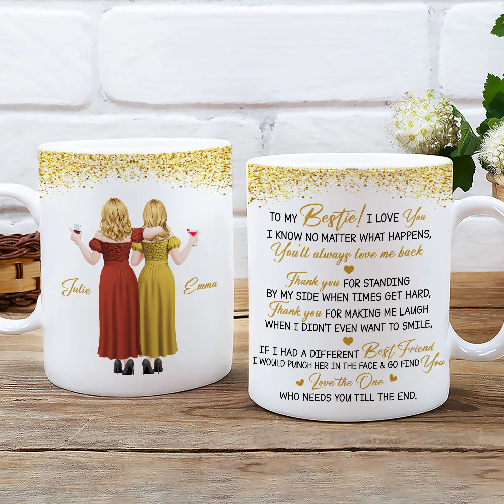 Thank For Standing By My Side Version 2 - Personalized Custom Coffee Mug - Image 2