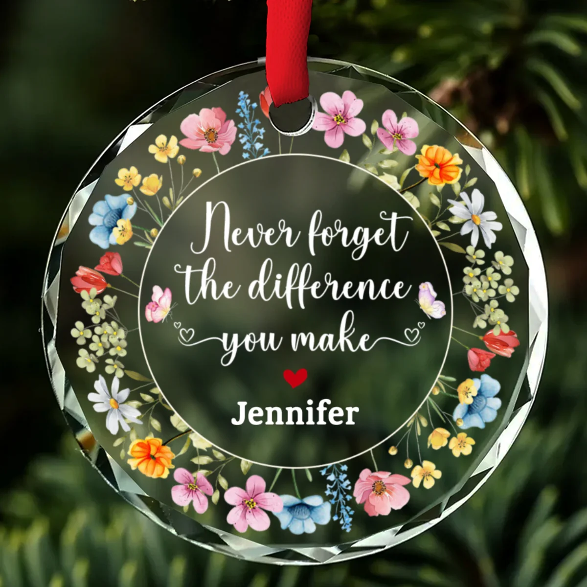 Thank You Coworker - Personalized Custom Glass Ornament - Image 6