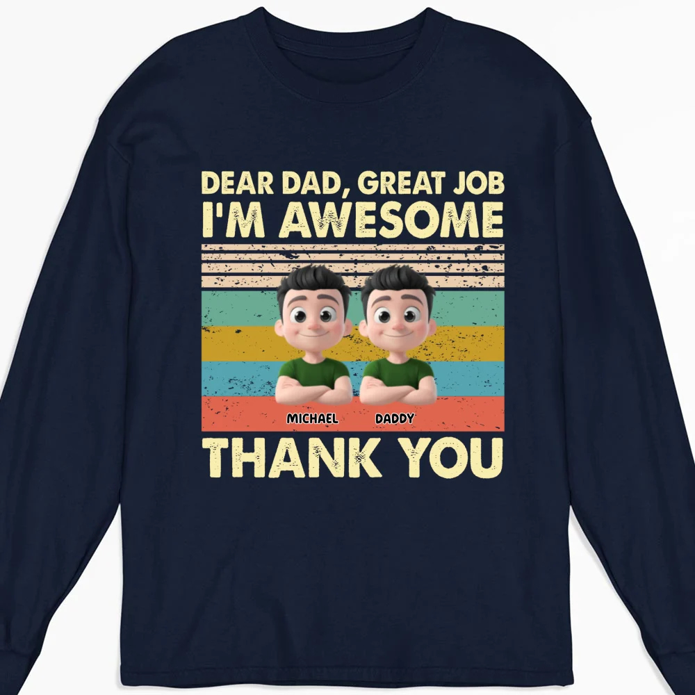 Thank You Dad - Personalized Custom Shirt - Image 23
