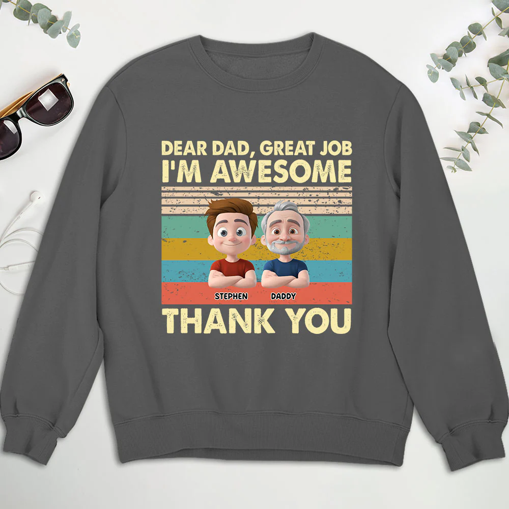 Thank You Dad - Personalized Custom Shirt - Image 7