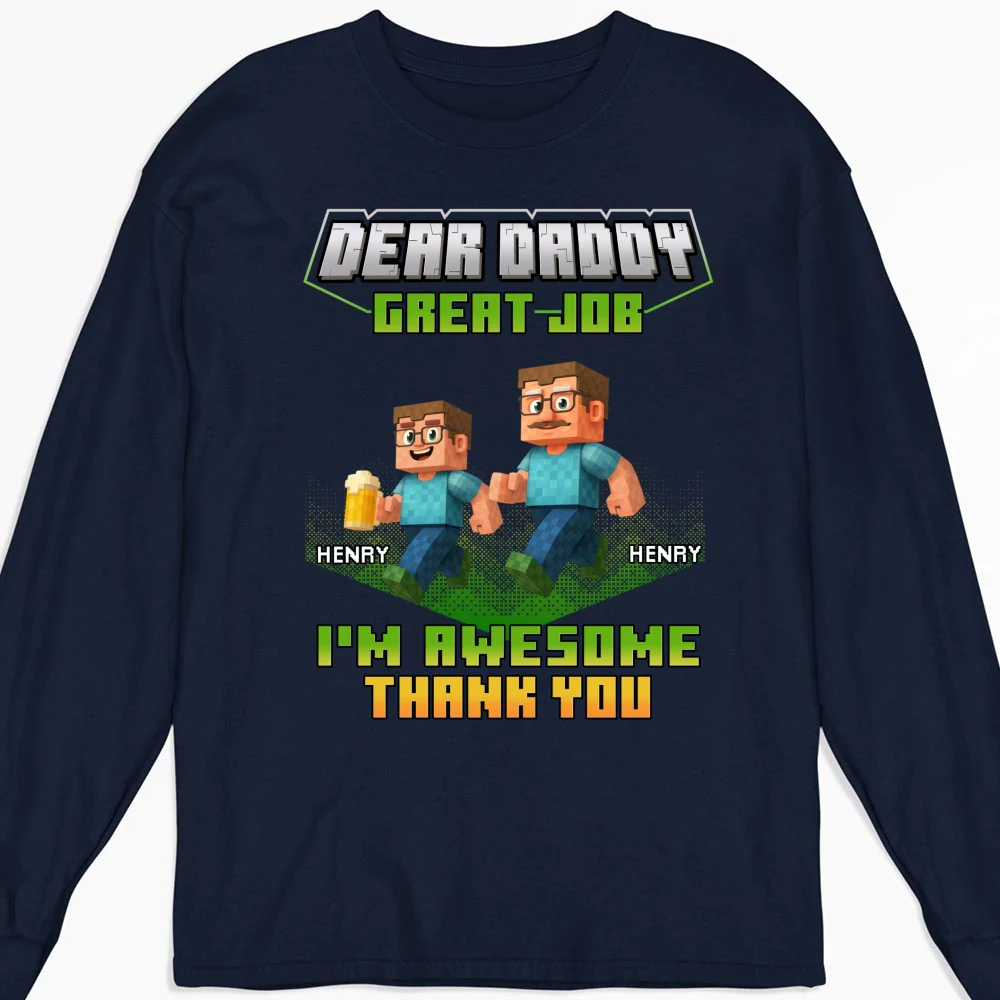 Thank You Dadcraft - Personalized Custom Shirt - Image 15