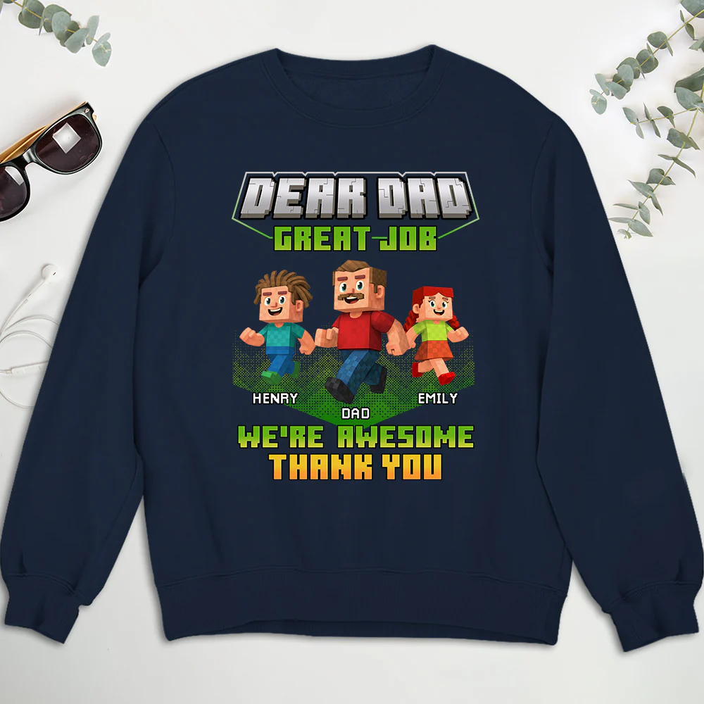 Thank You Dadcraft - Personalized Custom Shirt - Image 6