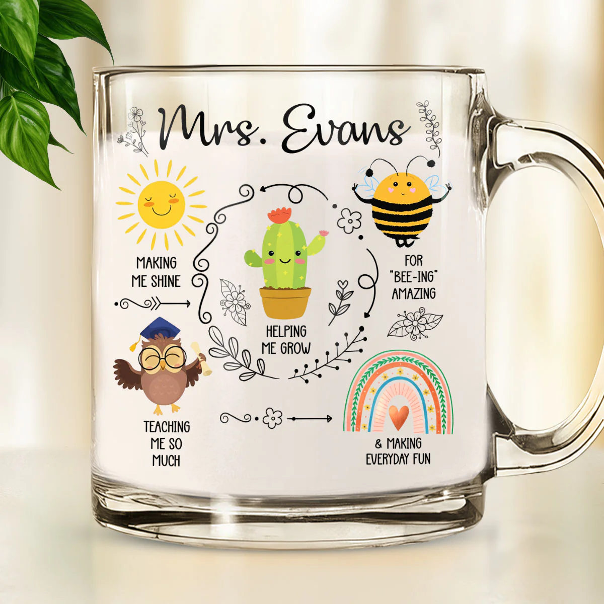 Thank You For Guiding Me - Personalized Custom Glass Mug