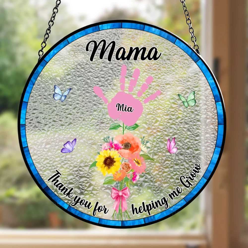 Thank You For Helping Us Grow - Personalized Custom Window Hanging Suncatcher - Image 6