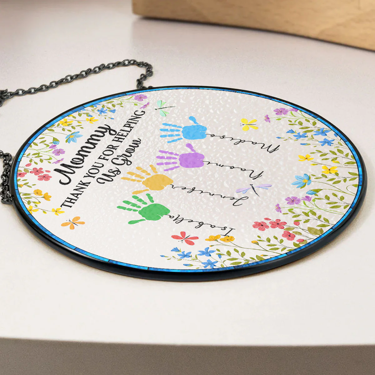 Helping Us Grow - Personalized Custom Window Hanging Suncatcher - Image 4