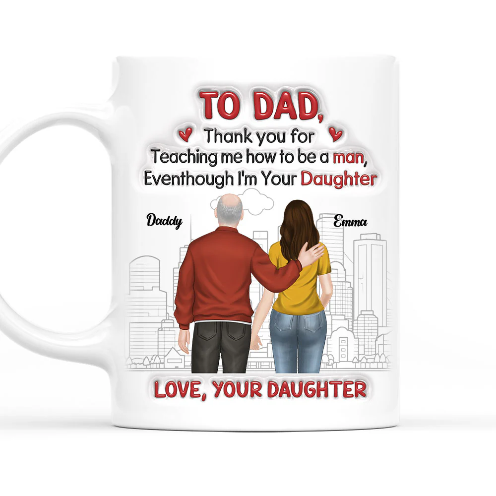 Thank You For Teaching Me - Personalized Custom 3D Inflated Effect Mug