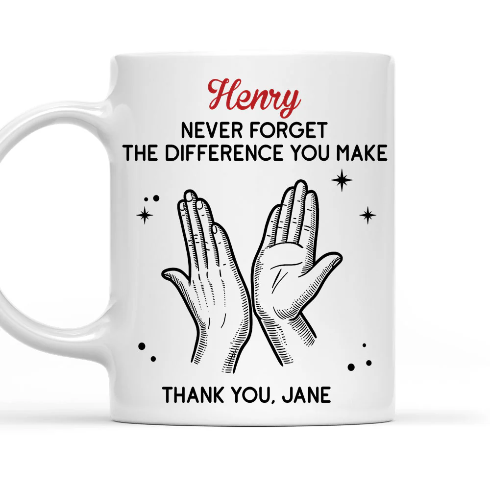 Thank You - Personalized Custom Coffee Mug