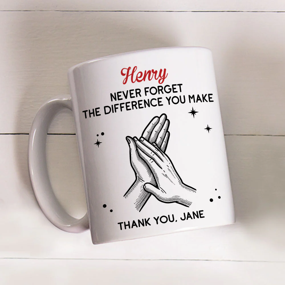 Thank You - Personalized Custom Coffee Mug - Image 3