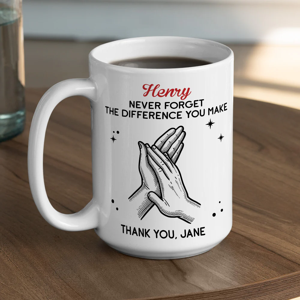 Thank You - Personalized Custom Coffee Mug - Image 5