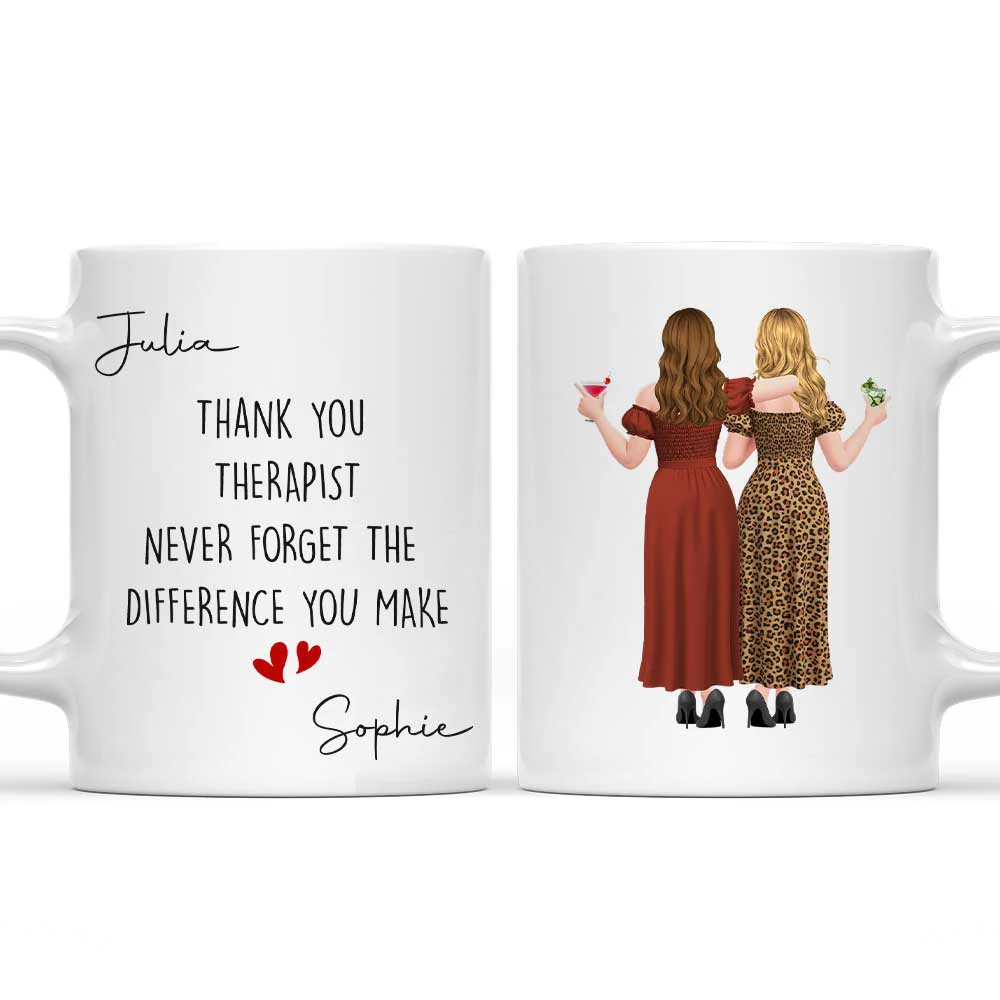 Thank You Therapist - Personalized Custom Coffee Mug