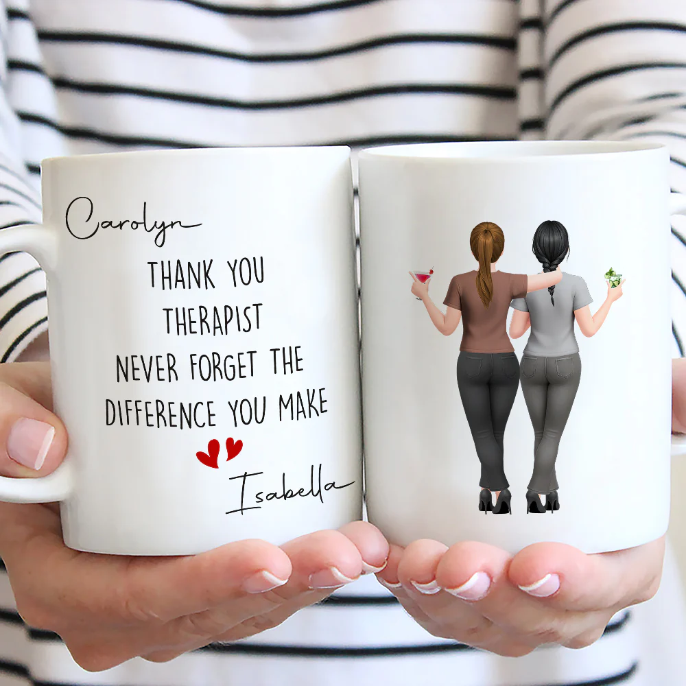 Thank You Therapist - Personalized Custom Coffee Mug - Image 3