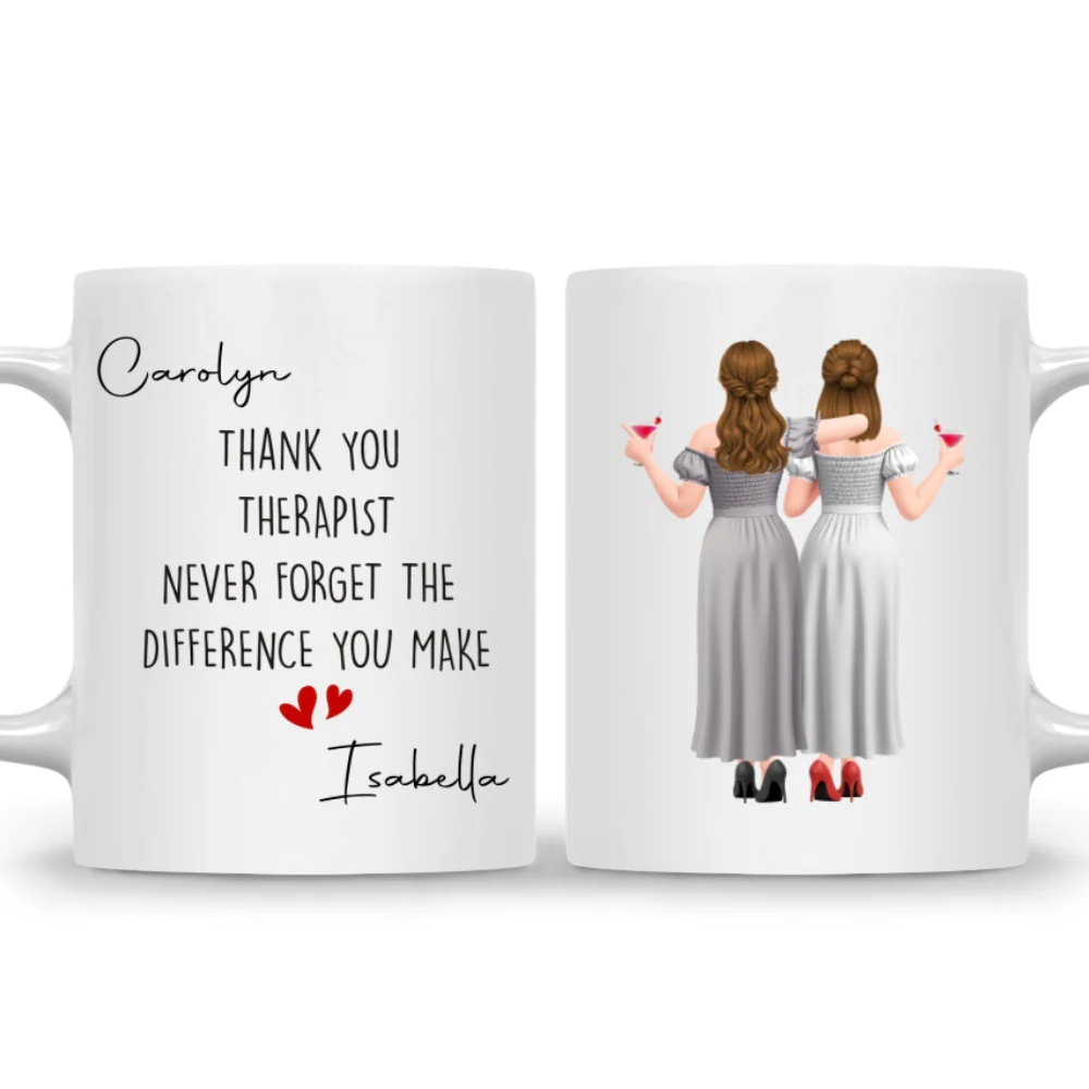Thank You Therapist - Personalized Custom Coffee Mug - Image 7