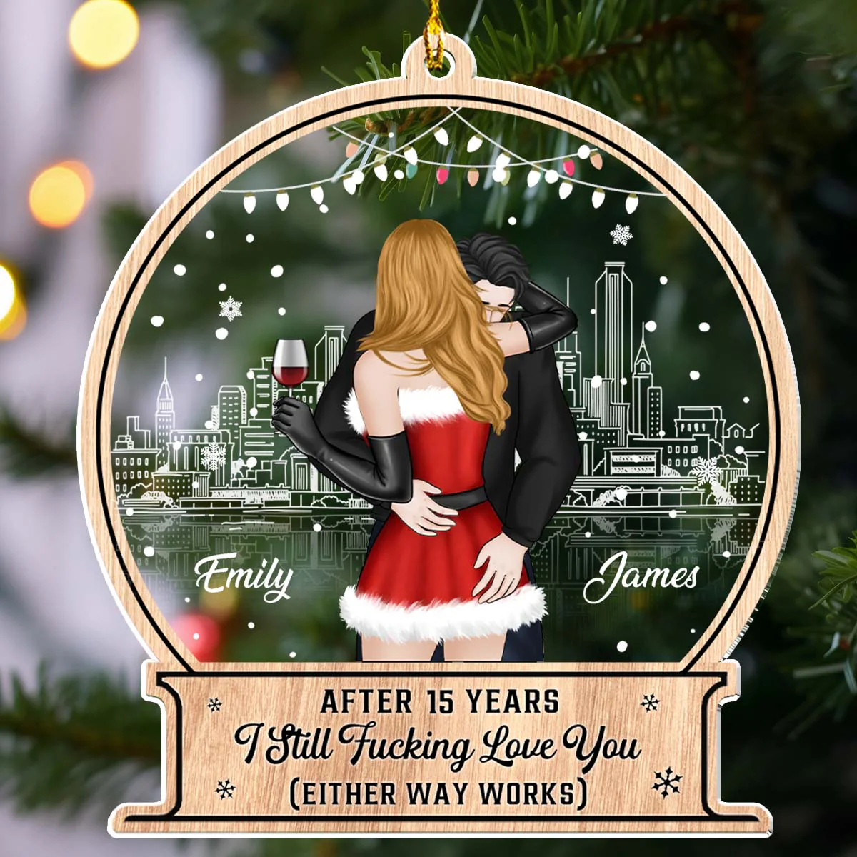 Thanks For All - Personalized Custom Acrylic Ornament - Image 3