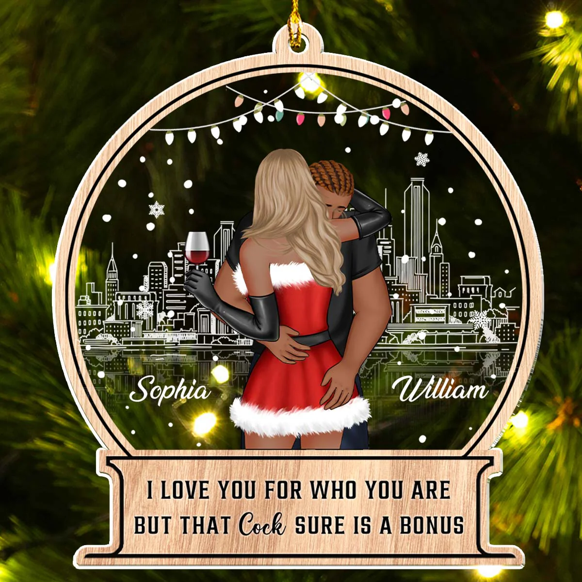 Thanks For All - Personalized Custom Acrylic Ornament - Image 4