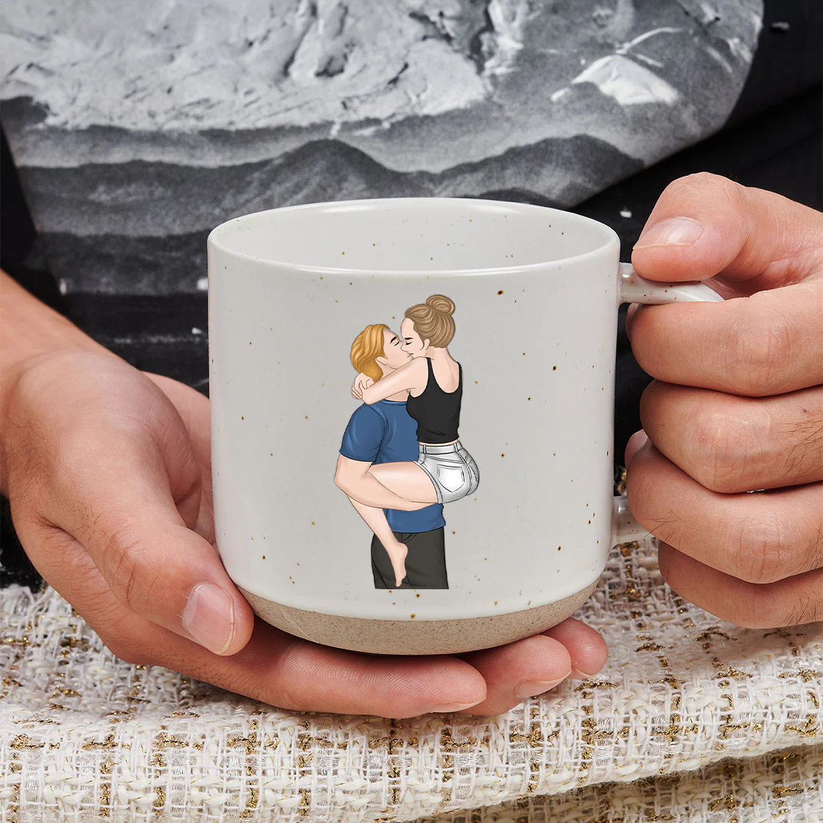 Thanks For All - Personalized Custom Pottery Mug - Image 3