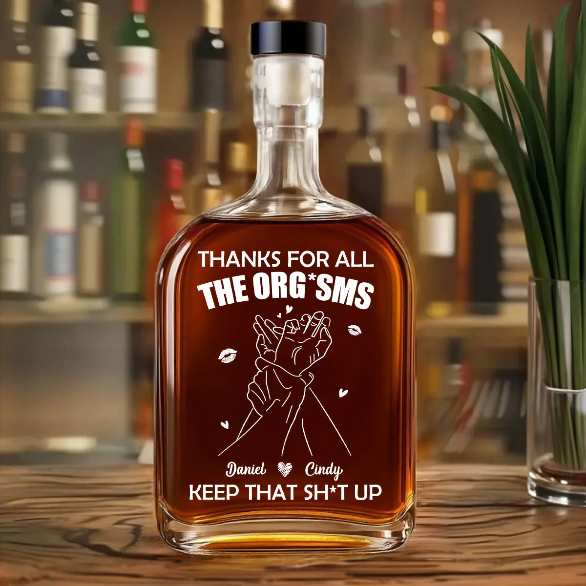 Thanks For All - Personalized Custom Spirits Decanter - Image 3