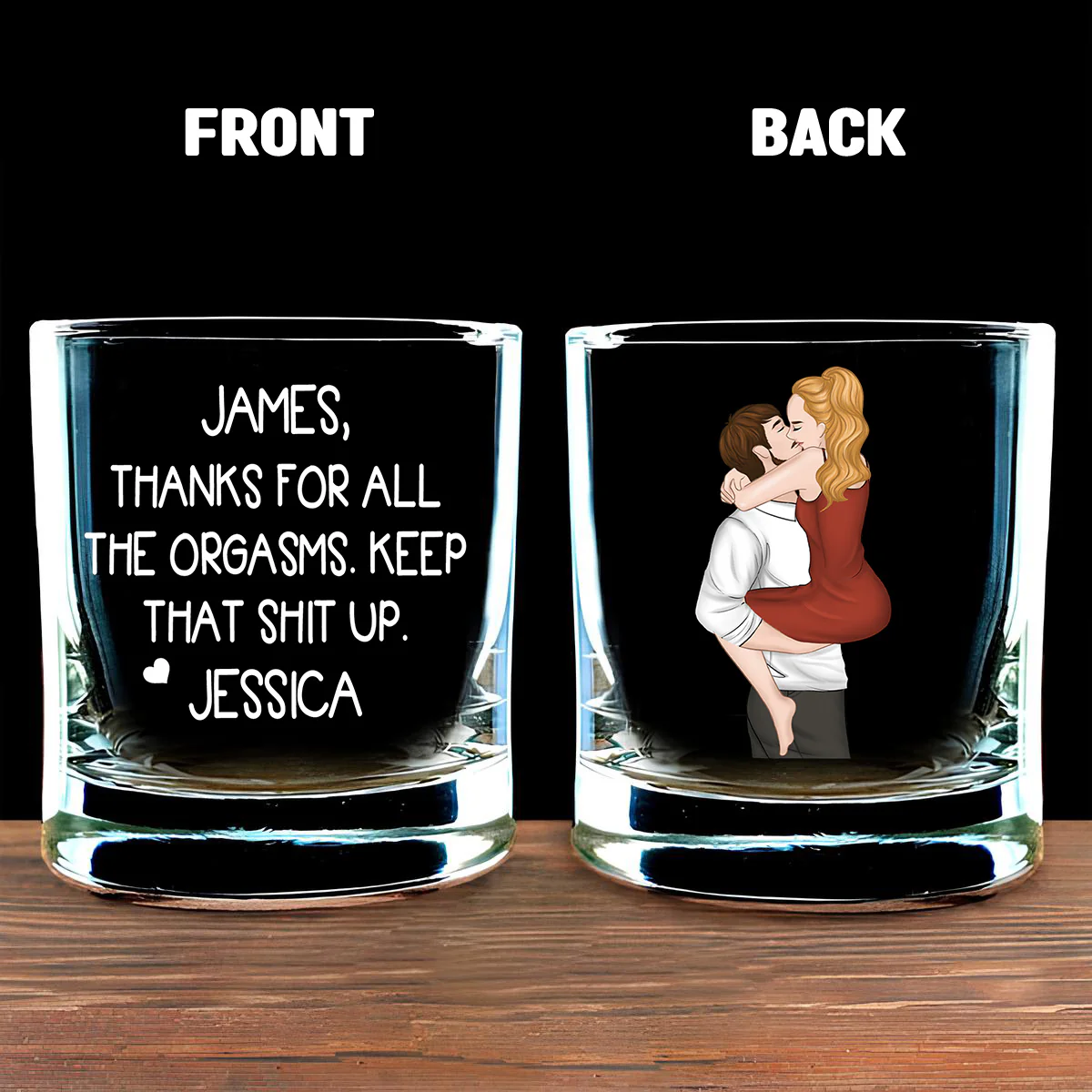Thanks For All - Personalized Custom Whiskey Glass - Image 2